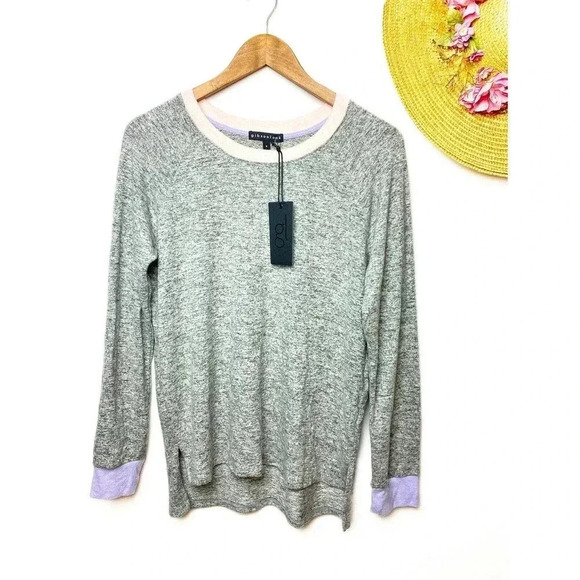 Gibson look gray full sleeves pullover Sweater Sz S Nordstrom Blogger - Picture 2 of 5